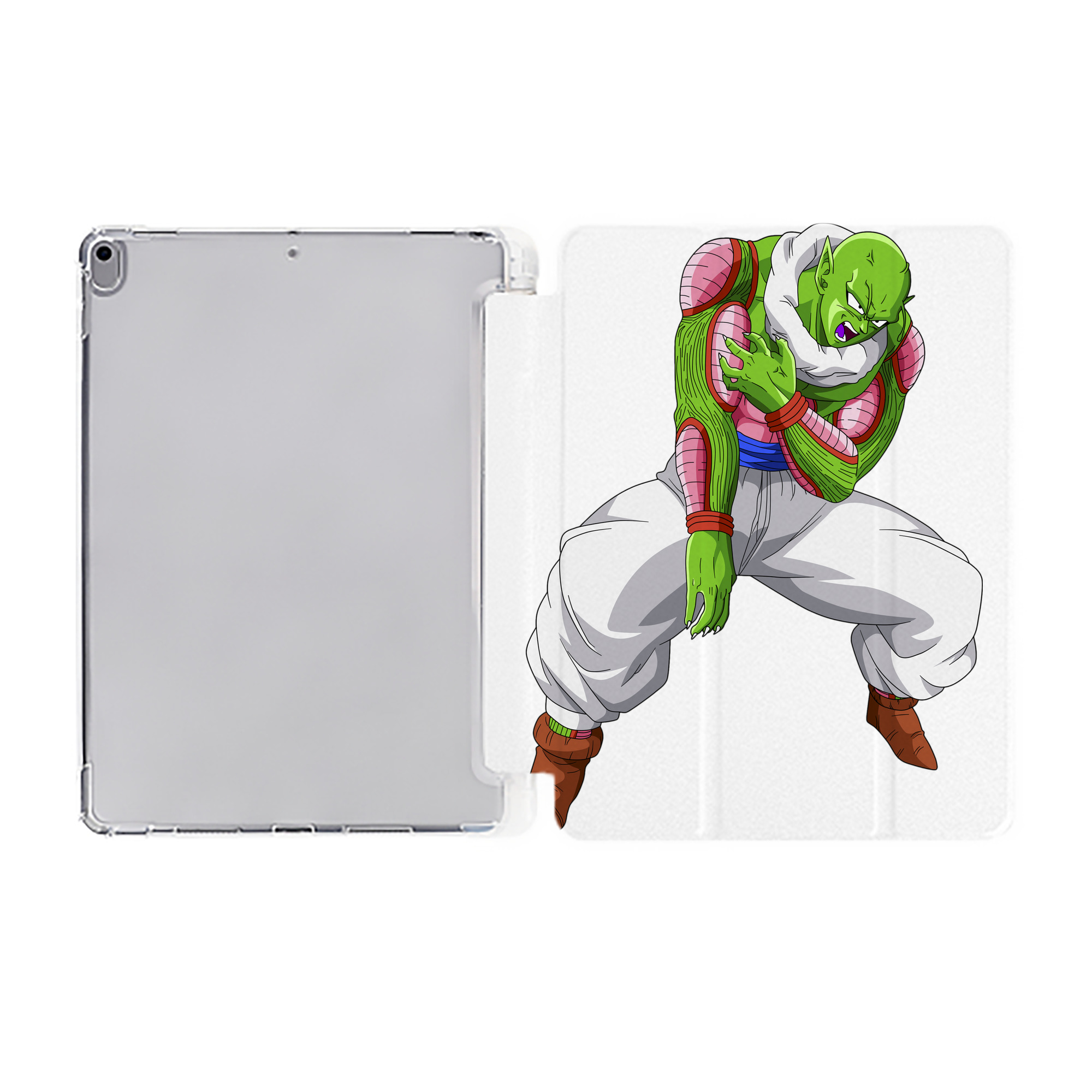 （画像用） ドラゴンボール ピッコロ DRAGON BALL Piccolo IPad ケース ペン収納付き 三つ折りスタンド PUレザー×シリコン 対応機種9.5/10.5/10.9インチ
